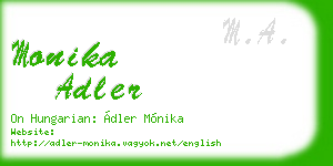 monika adler business card